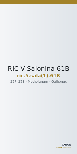 RIC V Salonina 61B — CANOA
