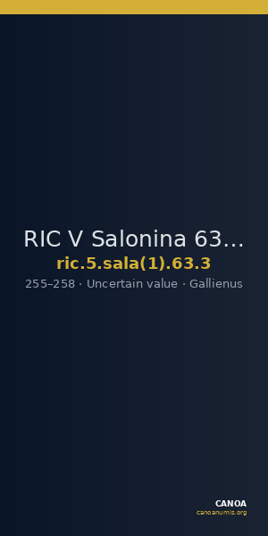 RIC V Salonina 63: Subtype 3 — CANOA