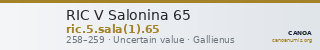 RIC V Salonina 65 — CANOA