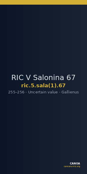 RIC V Salonina 67 — CANOA
