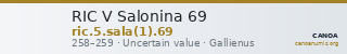 RIC V Salonina 69 — CANOA