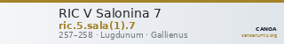 RIC V Salonina 7 — CANOA