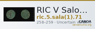 RIC V Salonina 71 — CANOA