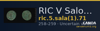 RIC V Salonina 71 — CANOA