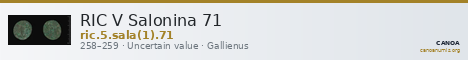 RIC V Salonina 71 — CANOA