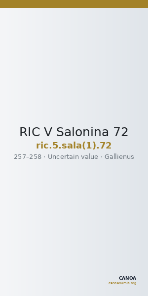 RIC V Salonina 72 — CANOA