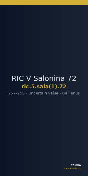 RIC V Salonina 72 — CANOA