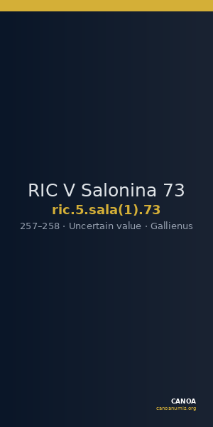 RIC V Salonina 73 — CANOA