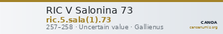 RIC V Salonina 73 — CANOA