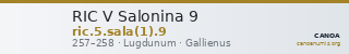 RIC V Salonina 9 — CANOA