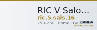 RIC V Saloninus 16 — CANOA