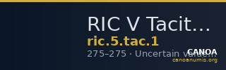 RIC V Tacitus 1 — CANOA