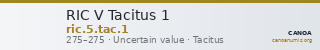 RIC V Tacitus 1 — CANOA