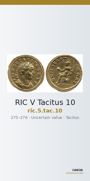 RIC V Tacitus 10 — CANOA