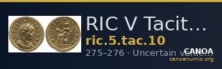 RIC V Tacitus 10 — CANOA