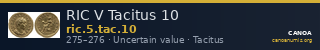 RIC V Tacitus 10 — CANOA