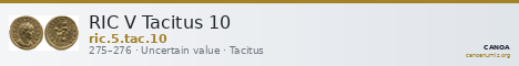 RIC V Tacitus 10 — CANOA