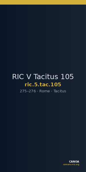 RIC V Tacitus 105 — CANOA