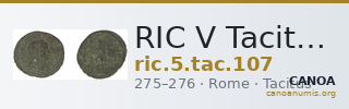 RIC V Tacitus 107 — CANOA