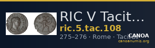 RIC V Tacitus 108 — CANOA
