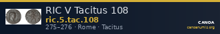 RIC V Tacitus 108 — CANOA