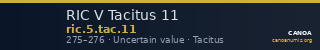 RIC V Tacitus 11 — CANOA