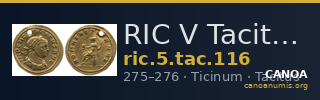 RIC V Tacitus 116 — CANOA