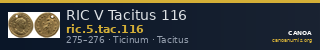 RIC V Tacitus 116 — CANOA