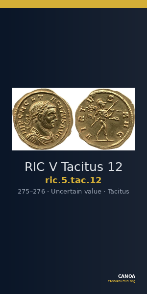 RIC V Tacitus 12 — CANOA
