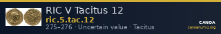 RIC V Tacitus 12 — CANOA
