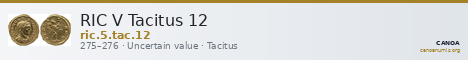 RIC V Tacitus 12 — CANOA