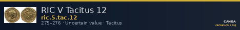 RIC V Tacitus 12 — CANOA