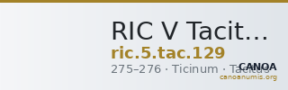 RIC V Tacitus 129 — CANOA