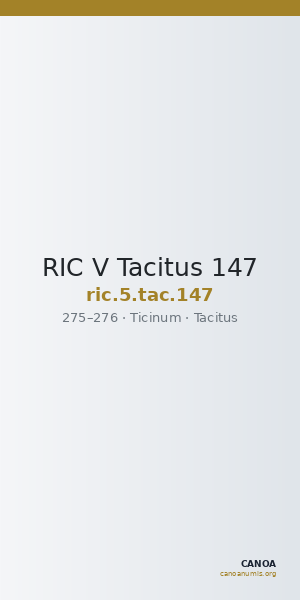 RIC V Tacitus 147 — CANOA