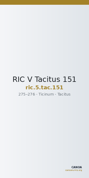 RIC V Tacitus 151 — CANOA