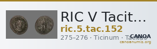 RIC V Tacitus 152 — CANOA