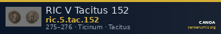 RIC V Tacitus 152 — CANOA
