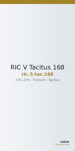 RIC V Tacitus 168 — CANOA