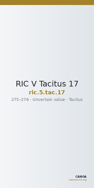 RIC V Tacitus 17 — CANOA