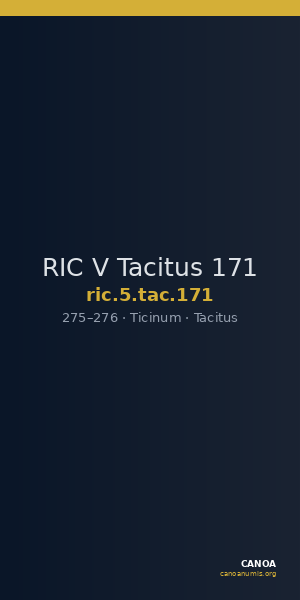 RIC V Tacitus 171 — CANOA