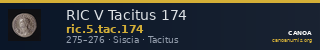 RIC V Tacitus 174 — CANOA