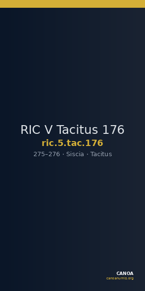 RIC V Tacitus 176 — CANOA