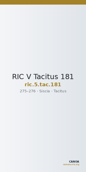 RIC V Tacitus 181 — CANOA