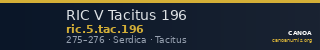 RIC V Tacitus 196 — CANOA