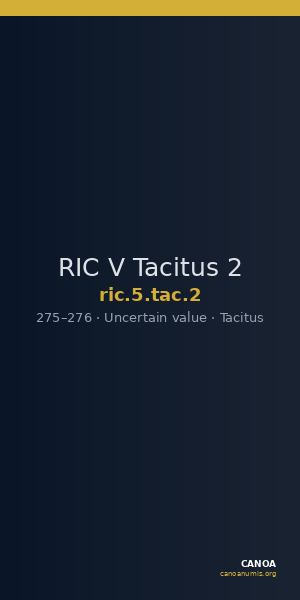 RIC V Tacitus 2 — CANOA