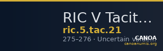 RIC V Tacitus 21 — CANOA