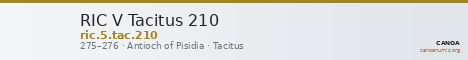 RIC V Tacitus 210 — CANOA