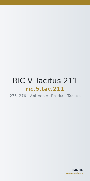 RIC V Tacitus 211 — CANOA