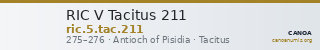 RIC V Tacitus 211 — CANOA
