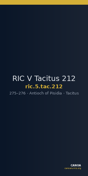 RIC V Tacitus 212 — CANOA